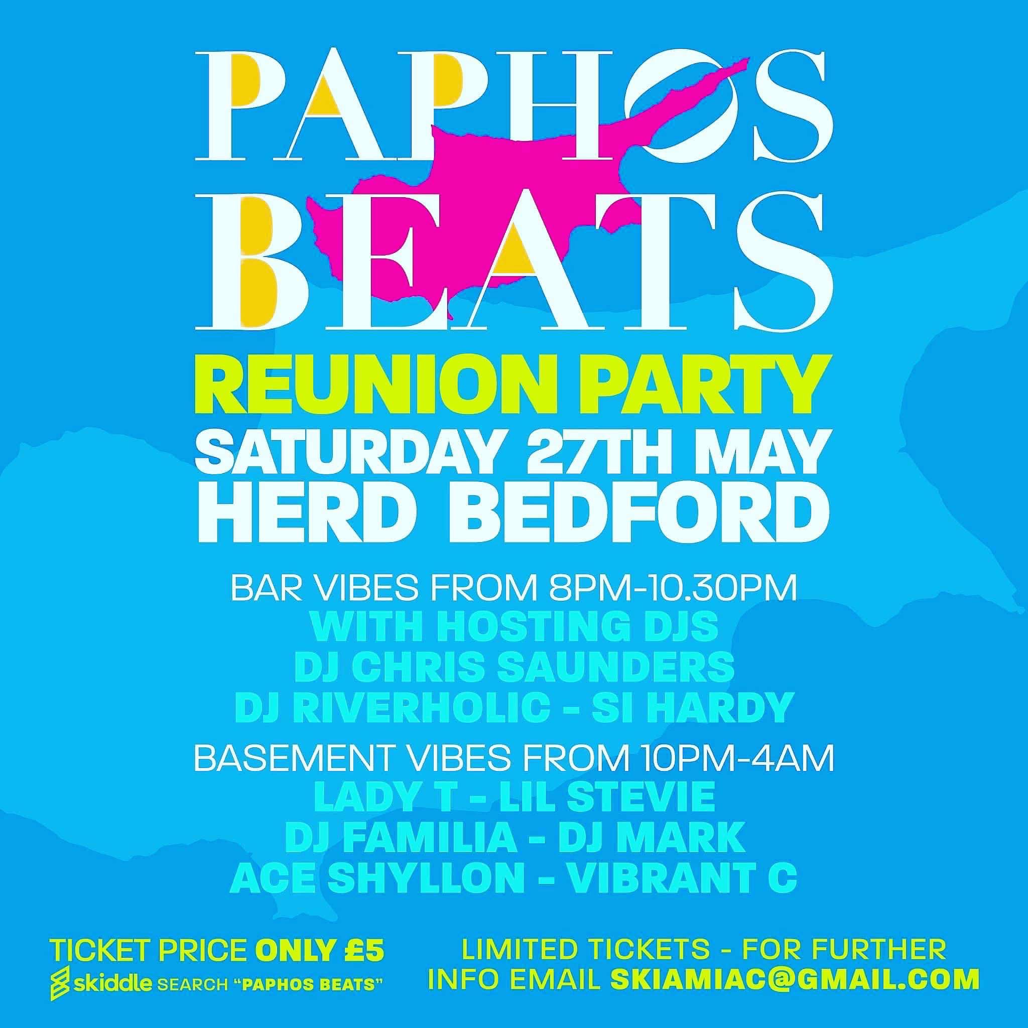 Paphos Beats Reunion Party Bedford